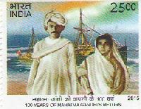 Indian Postage Stamp on 100 Years of Mahatma Gandhi's Return