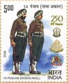 Indian Postage Stamp on 14 Punjab (nabha Akal) 250 Years