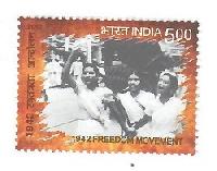 Indian Postage Stamp on 1942 FREEDOM MOVEMENT
