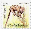 Indian Postage Stamp on A Commemorative  Clouded Loepard (neofelis Nebulosa (griffith))