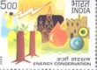 Indian Postage Stamp on A  Energy Conservation
