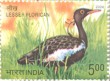 Indian Postage Stamp on Endangered Birds Of India    Denomination  Inr 05.00