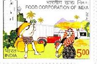 Indian Postage Stamp on Food Corporation of India