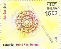 Indian Postage Stamp on INDIAN HAND FAN
