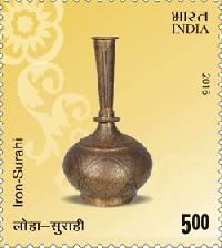 Indian Postage Stamp on Indian Metal Crafts
