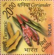 Indian Postage Stamp on Spices Of India
Coriander
Chilly