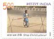 Indian Postage Stamp on Stop Child Labour