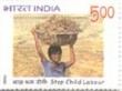 Indian Postage Stamp on Stop Child Labour